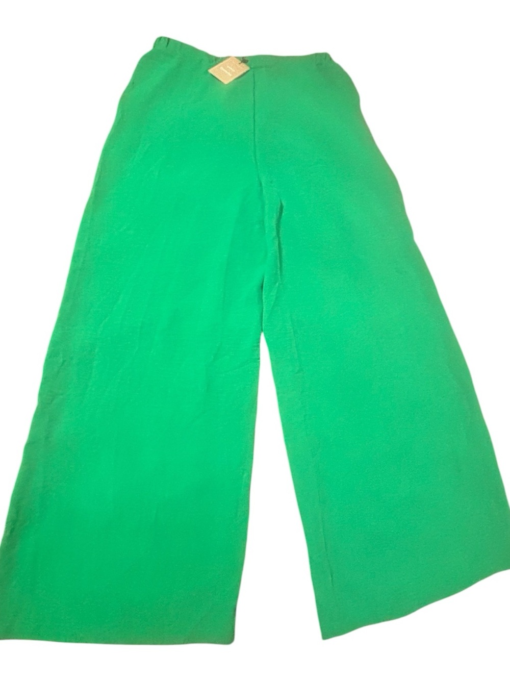 SHEIN Emerald Green High-Waist Wide-Leg Pants